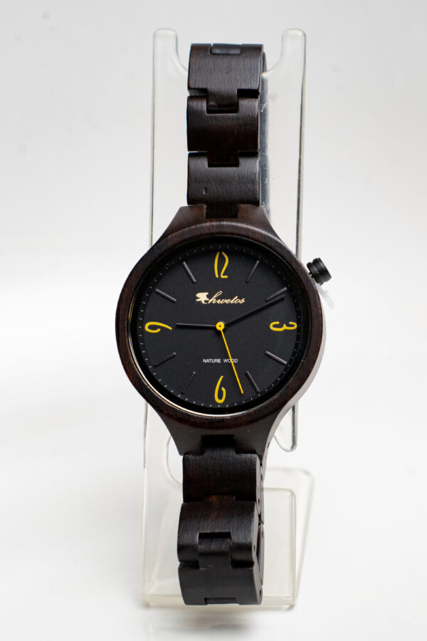 RELOJ MADERA ÉBANO MUJER